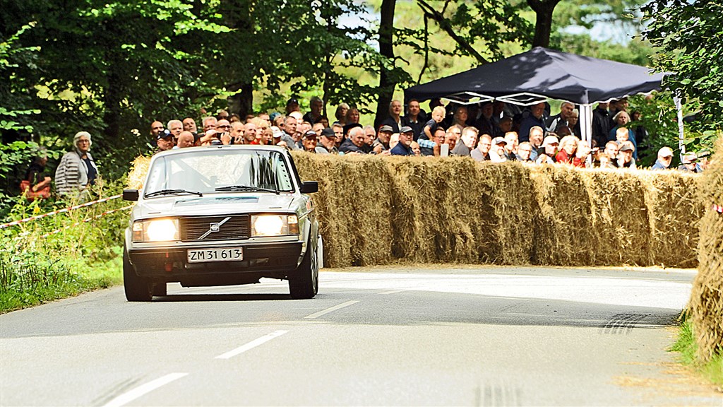 Heino Mejer i 4-hjulsdrift i Munkebjerg Hillclimb, kort før mål på Munkebjerg-bakken
(Foto: rallypics.dk / Viggo Johansen (arkivfoto fra tidligere Munkebjerg Hillclimb))